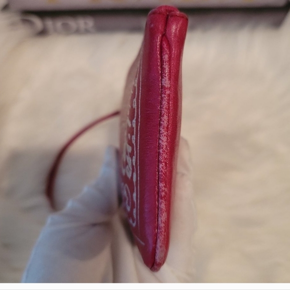 Coach Poppy Red Leather Wristlet 6 x 4.25 EUC - Picture 3 of 5